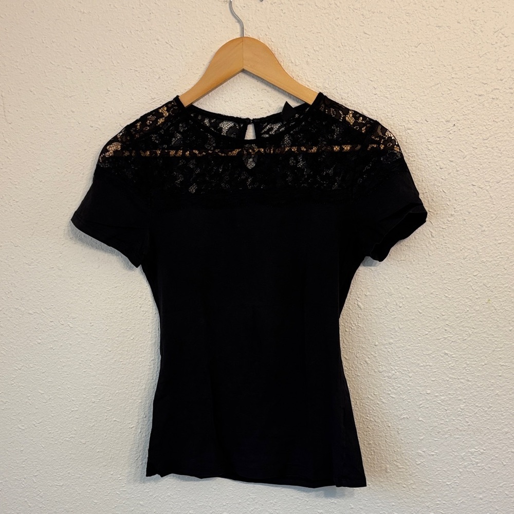 H&M Elegant Black Lace Blouse